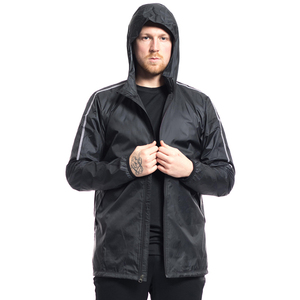 Vêtement de pluie d'hiver pour homme, coupe-vent, imperméable, personnalisé, en polyester et coton, noir, à capuche, pour la randonnée et le trekking, vente en gros, pas cher, professionnel - Product Image 3