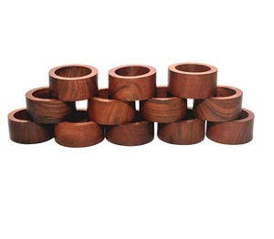 Wedding <b>Party</b> <b>Table</b> Decor Antique Polished Wood Napkin Ring Wholesale Manufacturer <b>Table</b> Decor Acacia Wood Wedding Napkin Ring - Product Image 4