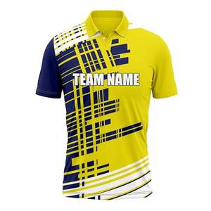 Polo de cricket Blanco clásico sublimación personalizada para Hombre Camisetas de fútbol americano para hombre - Product Image 1