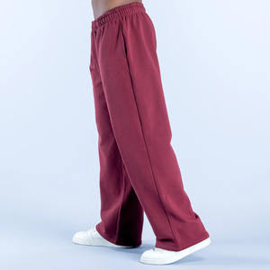 OEM Custom Design <b>Burgundy</b> Graphic <b>Hoodie</b> & Straight Leg Joggers <b>Men</b> Tracksuit Heavyweight Cotton Jogging Suit <b>Men's</b> Sweatsuits - Product Image 6