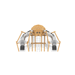 Équipement d'amusement extérieur en bois de fabrication turque pour terrains de jeux et parcs d'attractions Taille personnalisée certifiée ISO 3-12 ans - Product Image 1