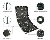 Écran d'Accueil Intérieur à Prix d'Usine, Module Flexible P3.91, Taux de Rafraîchissement Élevé 7680Hz pour Affichage LED de Comptoir d'Accueil
