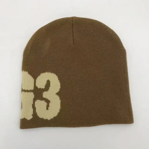 Gorro de invierno unisex para exteriores, gorro personalizado acrílico Jacquard, gorros con logotipo bordado, estampado de personajes de dibujos animados de algodón - Product Image 4