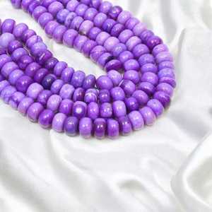 Perles rondes lisses opale violette naturelle brin 15 pouces 7mm à 10mm perles de pierres précieuses en vrac pour la fabrication de bijoux en gros en vrac - Product Image 6