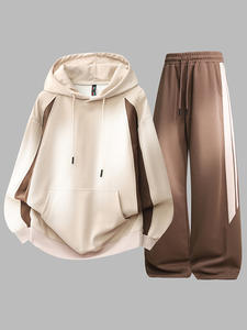 ชุดเซ็ตสองชิ้นสไตล์เกาหลีลำลองสำหรับผู้ชาย รุ่นวินเทจ ปี 2025 ผ้าฟลีซเนื้อนุ่ม ระบายอากาศ ป้องกันแบคทีเรีย เสื้อฮู้ดมีฮู้ดและกางเกงขายาวทรงหลวม สำหรับฤดูใบไม้ผลิและฤดูใบไม้ร่วง - Product Image 3