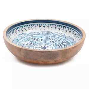 Bol à Popcorn en bois émaillé | Bol en émail | Bol en bois-8x3 pouces bol de service en bois meilleure vente décor Durable vente en gros - Product Image 4