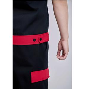 Ensemble de vêtements de travail pour femmes, noir et rouge, à manches courtes, respirant, confortable, durable, haute visibilité, sécurité, nouvelle collection vietnamienne - Product Image 4