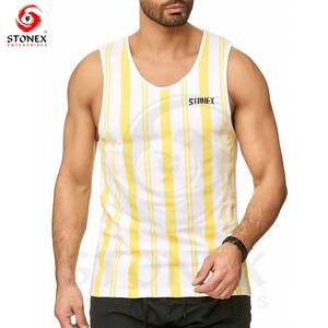 เสื้อกล้ามผู้ชายขายส่ง พิมพ์โลโก้ตามสั่ง เสื้อกั๊ก OEM แบบไม่มีแขน เสื้อกล้ามสั่งทำพิเศษ เสื้อกล้ามผ้าฝ้าย 100% สำหรับผู้ชาย - Product Image 3
