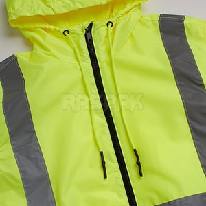 Mejor precio Hi Vis Reflective Road Safety Jacket Hombres Transpirable Hi Vis Jacket Con Cremallera Estilo - Product Image 6