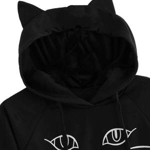 Sudadera con capucha recortada con logotipo personalizado para mujer Jersey Venta caliente 100% Sudadera con capucha de algodón con MOQ bajo - Product Image 3