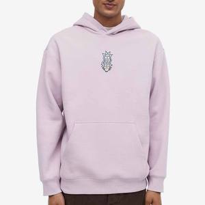 Sweat à capuche de couleur gris lavande pour homme, étiquette imprimée sur le cou, avec capuche personnalisée - Product Image 2