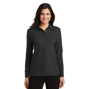 <b>Ladies</b> Performance Long-Sleeve <b>Polo</b> <b>Shirts</b> <b>Ladies</b> Podium Long Sleeve Pique Cotton <b>Polo</b> <b>Shirt</b> - Product Image 1