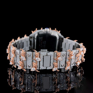 VVS Moissanite นาฬิกาเย็นแบบญี่ปุ่นสายสแตนเลสนาฬิกาหน้าอก - Product Image 5