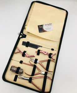Tondeuses à extension de cheveux en alligator or rose, étui à boucles en microbilles, kit d'outils pour ciseaux, micro aiguilles, métal tout nu en acier inoxydable - Product Image 5