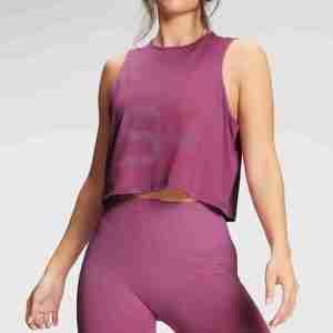 Wholesale Summer Ladies <b>Tank</b> <b>Top</b> White Cotton Ribbed Vests Sleeveless Casual Women's Crop <b>Top</b> - Product Image 4