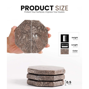 AYAANS Posavasos a granel para uso en oficina y comedor de varios materiales para tazas y vasos Diseños redondos o cuadrados en varios materiales - Product Image 3