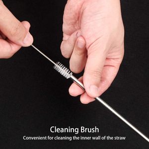 Heavy Quantity Reusable Stainless Steel Drinking <b>Straws</b> Juices Drinks Mocktail Cocktail Stirrers with <b>Cleaning</b> <b>Brush</b> - Product Image 4