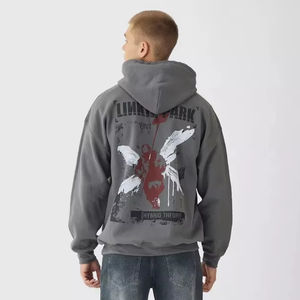 เสื้อฮู้ดโอเวอร์ไซส์ของผู้ชายเสื้อฮู้ดระบายอากาศสำหรับฤดูหนาวโลโก้แบบกำหนดเอง - Product Image 1