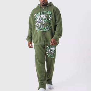 2026 <b>Mens</b> Printed Tracksuit Hoodie Sweatpants Joggers & Cargo <b>Pants</b> Full Sleeves Fitness Wear with Custom Logo - Product Image 1