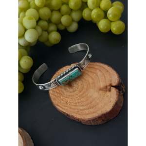 Rick Enriquez Kingman Turquoise & Sterling <b>Silver</b> Fashion <b>Cuff</b> <b>Bracelet</b> - Product Image 4