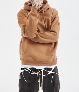 High Quality Custom Zipper Logo 100% Cotton Winter Streetwear Regular Fit <b>Thick</b> <b>Fleece</b> Mens Pullover Hoodie - Product Image 1