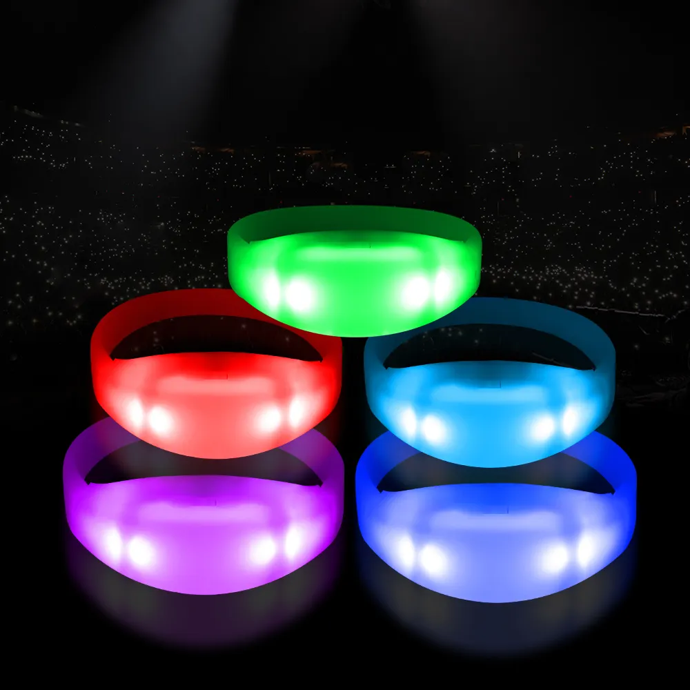 Konser Coldplay gelang LED desain pencahayaan pesta gelang LED kontrol DMX gelang menyala gelang gambang Pulsera LED