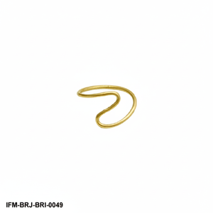 Minimalist Wavy Brass <b>Ring</b> for Women Handmade Gold Tone Fluid Swirl <b>Statement</b> <b>Ring</b> Modern Abstract Jewelry Gift - Product Image 1