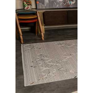 Alfombra Moderna de Poliéster Acrílico Netline ZN006, 80x150cm, Color Gris Depósito, Antideslizante, Fácil de Limpiar, Duradera, para Dormitorio - Product Image 2