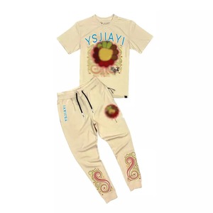 Camiseta de manga corta de dos piezas para hombre, pantalones deportivos informales personalizados, trajes de verano de alta calidad - Product Image 1