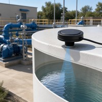 Sensor de Nivel de Agua por Radar de Onda Milimétrica de 120 GHz, IP68, Bajo Consumo, Alcance de 10 m, Precisión de 1 mm, para Monitoreo de Tanques y Estaciones de Bombeo