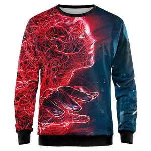 Wholesale Mens <b>Vintage</b> Embroidered Sublimated Fleece Eco-Friendly <b>Sweatshirt</b> 100% Polyester Premium Printed Streetwear Pullover - Product Image 3