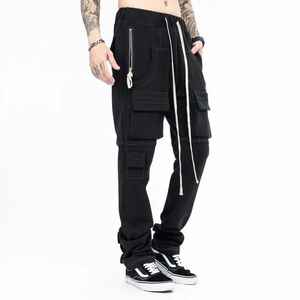 Pantalon de survêtement décontracté pour hommes, course de nuit, streetwear, broderie réfléchissante, pantalon de jogging, cargo d'entraînement - Product Image 6