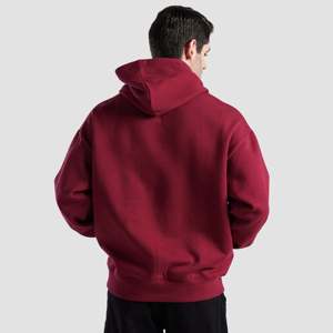 Sudadera Clásica Extra Grande GAI Color Borgoña, Bordada, de Felpa Francesa, con Estampado 3D - Product Image 2
