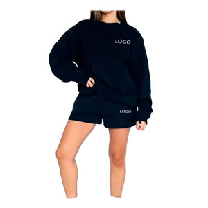 Printemps/été femmes coupe régulière solide deux pièces ensemble sweat à capuche et short respirant écologique survêtement de sport - Product Image 2