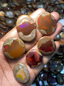 Pierres précieuses Cabochon en vrac d'opale de feu mexicaine de haute qualité belle forme de mélange toutes les tailles pour guérir les pierres précieuses mexicaines d'opale de cristal, - Product Image 3
