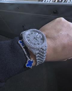 Custom Luxury Quartz Swiss <b>Watch</b> for <b>Women</b> High Quality VVS Moissanite Diamond Dial Band in Steel Crystal - Product Image 2