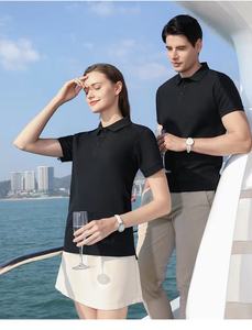 Diseño de logotipo personalizado en blanco liso de talla grande Casual Golf camiseta para hombre 100% algodón antiarrugas patrón sólido camiseta para hombres - Product Image 2