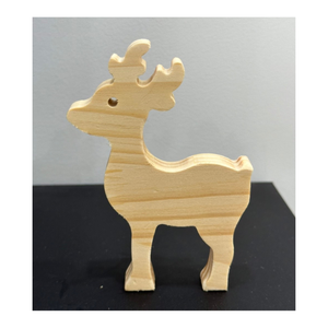 Jouet en bois naturel en forme d'animal pour enfants, jouet éducatif Montessori pour l'apprentissage précoce, décoration de la maison - Product Image 1