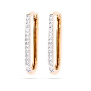 Round Diamond Hinged <b>Huggie</b> Hoop Earring For Her - Product Image 1
