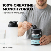 POWERVANCE Créatine monohydrate micronisée pure à 100 % 300 g (60 portions)