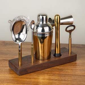 ชุดเครื่องมือบาร์สแตนเลสพร้อมขาตั้งไม้อุปกรณ์บาร์สำหรับบาร์ร้อน - Product Image 5