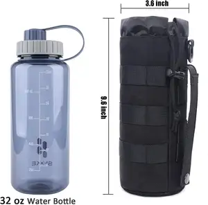 Molle Waterfles Etui Open Top Gaas Bodem Reizen Waterfles Houder Tas Tactische Hydratatie Drager