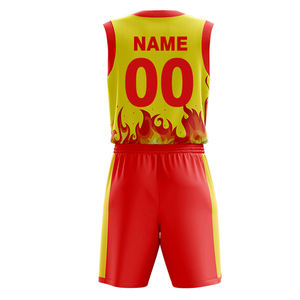 Vente en gros d'uniforme de basket-ball pour hommes avec logo personnalisé à prix réduit uniforme de basket-ball teint en couleur unie avec logo imprimé grande taille - Product Image 4