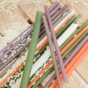 Bar Accessories Cocktail Eco <b>Straws</b> for <b>Drinking</b> Made in Vietnam Biodegradable Edible Colorful Rice Drink <b>Straws</b> - Product Image 4