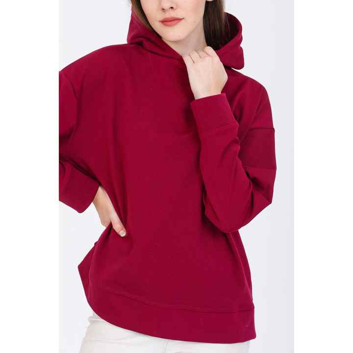 Pupiwessi Women's Purple Hooded Oversize Sweatshirt-hoodie