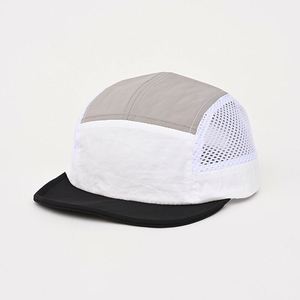 Haute qualité couleur bloquant bord court cinq panneaux maille tissu respirant léger bord doux deux tons logo personnalisé casquette de Baseball - Product Image 2
