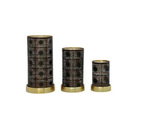 Support votif en métal doré idéal pour la décoration de table de mariage de luxe arrangement de pièce maîtresse et décoration festive - Product Image 1