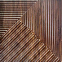 Panel Dinding 3D PVC untuk Dekorasi, Panel Dinding Latar Belakang Meja Resepsionis, Panel Dinding Cekung dan Cembung