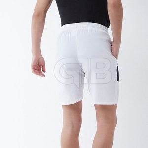 Short de fitness avec logo personnalisé fabriqué en usine pour hommes 100% coton Design solide Style décontracté Vêtements de sport confortables - Product Image 3