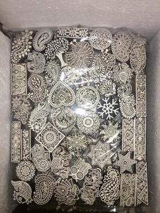 Fait sur mesure sculpté à la main écologique en bois henné blocs d'impression tailles assorties formes durables pour les artistes au henné moderne - Product Image 5